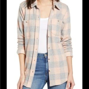 Faherty The Legend Sweater Pink Grey Buffalo Sz M